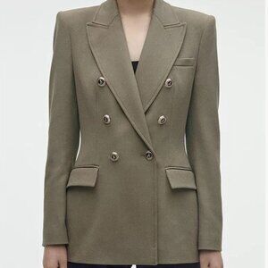 NWT Women’s 100% Wool Double Breasted Blazer Jacket  Coat